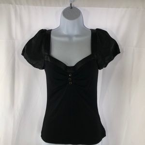 Charlotte Russe M black short sleeve shirt.